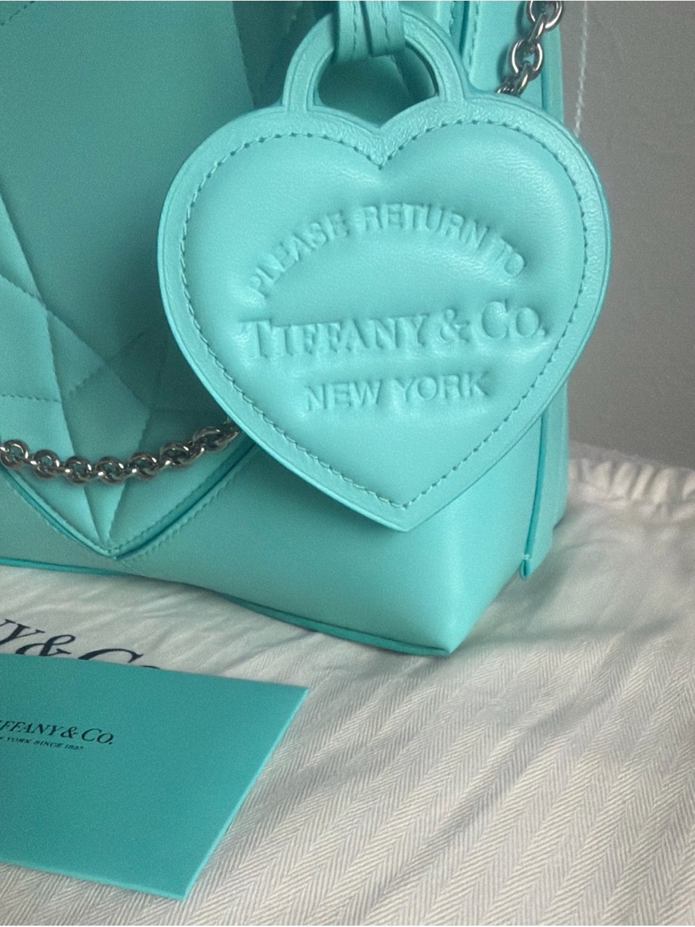 Tiffany & Co. Tiffany Blue Quilted Heart Mini Top-Handle Bag - Picture 11 of 12